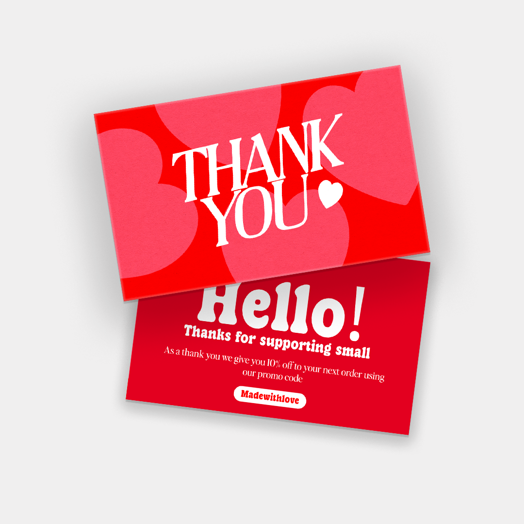 Thanks Card - 9 x 5,5 cm