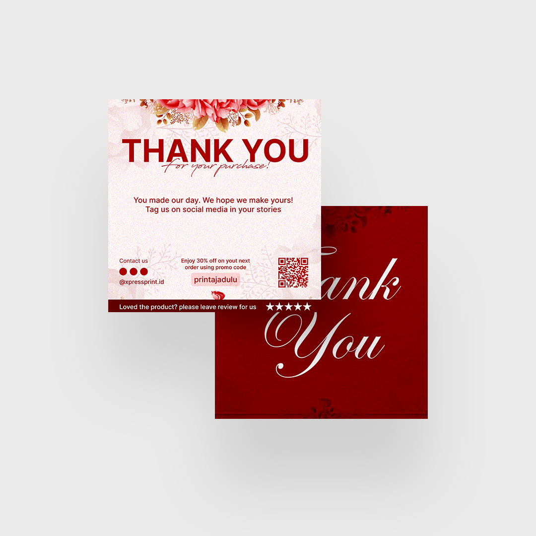 Thanks Card - 9 x 9 cm